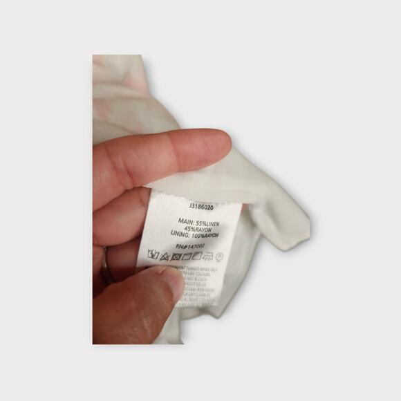 The Jetset Diaries Womens Topanga Linen Blend Wrap Mini Dress M Feminine - Picture 6 of 7